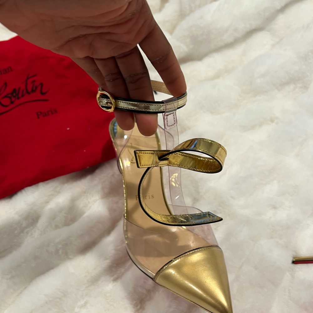 Rare Louboutin 39 Gold red bottoms - Picture 6 of 11